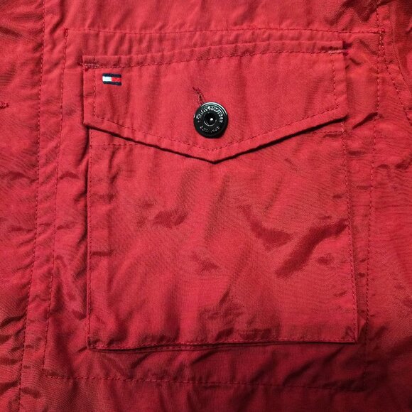 VTG Tommy Hilfiger Women’s Red Nylon Utility Jacket M Sailing Windbreaker Limite - Picture 12 of 12